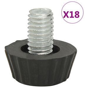 vidaXL 18 stk. just&eacute;rbare m&oslash;belsko M8 sort