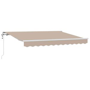 vidaXL Udtr&aelig;kkelig markise Beige 350 x 200 cm Stof