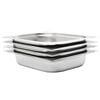 vidaXL gastronorm beholder 4 stk. GN 1/2 65 mm rustfrit st&aring;l