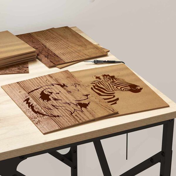 vidaXL Dekor Panels 150 pcs Gammelt tr&aelig; 21 x 30 x 0,27 cm