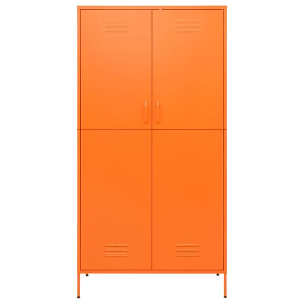 vidaXL klædeskab 90x50x180 cm stål orange