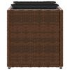 vidaXL plantekasser 2 stk. med 3 potter 105x30x32 cm polyrattan brun