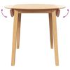 vidaXL spisebord massivt gummitræ naturfarvet