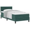 vidaXL Box spring seng med madras M&oslash;rkegr&oslash;n 90 x 200 cm Fl&oslash;jl