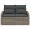 vidaXL Havemøbelsofa med pude 123 x 62 x 69 cm polyrattan