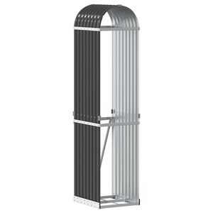 vidaXL br&aelig;ndeholder antracit 40x45x170 cm galvaniseret st&aring;l