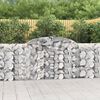 vidaXL buede gabionkurve 7 stk. 300x30x100/120 cm galvaniseret jern