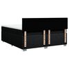vidaXL kontinentalseng med madras 200x200 cm stof sort