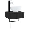 vidaXL V&aelig;gmonteret vask Sort 40 x 35 x 39 cm Konstrueret tr&aelig;