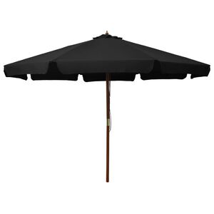 vidaXL udend&oslash;rs parasol med tr&aelig;stang 330 cm sort
