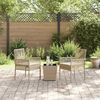 vidaXL Have Bistro Sæt 3 pcs Beige Poly rattan