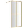 vidaXL brusev&aelig;g 90x195 cm klart sikkerhedsglas guldfarvet