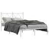 vidaXL sengeramme med sengegavl 120x190 cm metal hvid