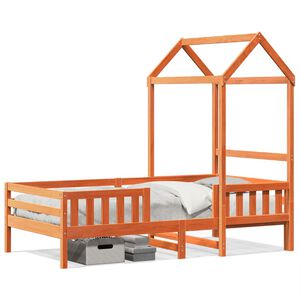 vidaXL husseng 100x200 cm massivt fyrretr&aelig; gyldenbrun