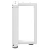 vidaXL sofabordsben T-formet 2 stk. hvid 38x25x(42-43) cm st&aring;l