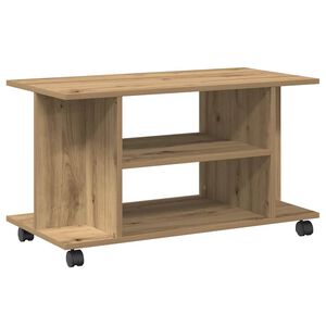 vidaXL tv-skab med hjul 80x40x45 cm konstrueret tr&aelig; kunsteg