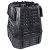 vidaXL kompostbeholder 93,3x93,3x113 cm 740 l sort