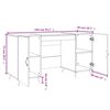 vidaXL skrivebord 140x50x75 cm konstrueret træ hvid