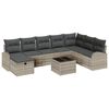 vidaXL Sofa S&aelig;t 9 stk. Lysegr&aring; polyrattan