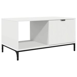 vidaXL Sofabord med skuffe Hvid 90 x 49 x 46 cm Konstrueret tr&aelig;