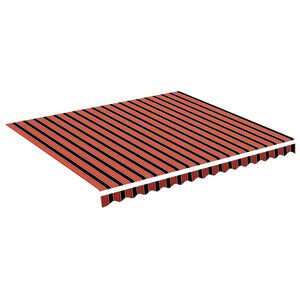 vidaXL udskiftningsdug til markise 400x350 cm polyester orange og brun