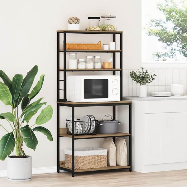 vidaXL K&oslash;kkenhylde Artisan Egetr&aelig; 80 x 40 x 168 cm Konstrueret tr&aelig;