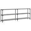 vidaXL konsolbord 200x29x75 cm konstrueret tr&aelig; gr&aring; sonoma-eg