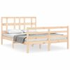 vidaXL sengeramme med sengegavl 120x200 cm massivt tr&aelig; hvid