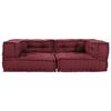 vidaXL 2-personers modulsofa stof 140x70x36 brunrød