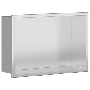vidaXL Bruse Niche S&oslash;lv 30 x 20 x 9,5 cm Rustfrit st&aring;l