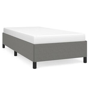 vidaXL Sengeramme uden madras M&oslash;rkegr&aring; 90x200 cm Stof