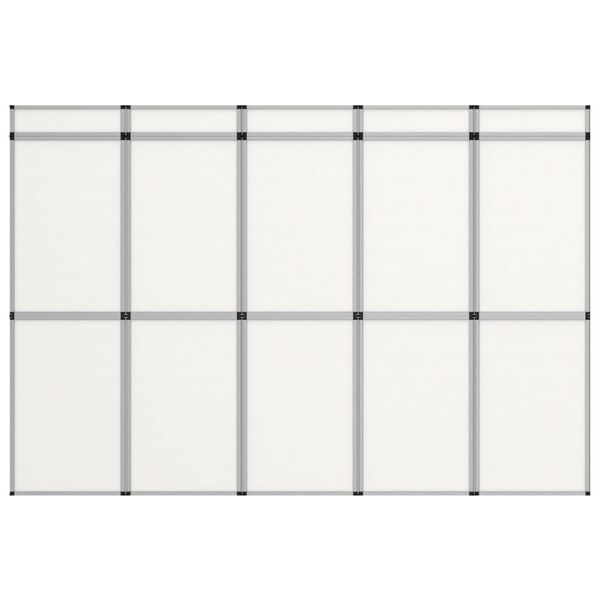 vidaXL 15-panels udstillingsv&aelig;g foldbar 302x200 cm hvid