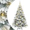 vidaXL Kunstigt juletr&aelig; med 300 LED'er Hvid 180 cm PE og PVC