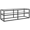 vidaXL tv-bord 120x40x40 cm h&aelig;rdet glas sort