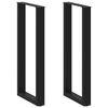 vidaXL barbordsben U-formet 2 stk. sort 40x(100-101) cm st&aring;l