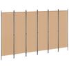 vidaXL 6-Paneler Rumdeler Beige 300 x 180 cm Stof