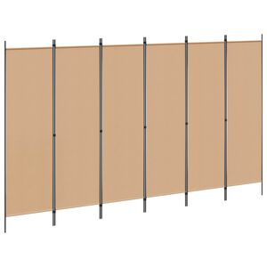 vidaXL 6-panels rumdeler 300 x 180 cm sort