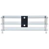 vidaXL tv-bord 120 x 40 x 40 cm hærdet glas transparent