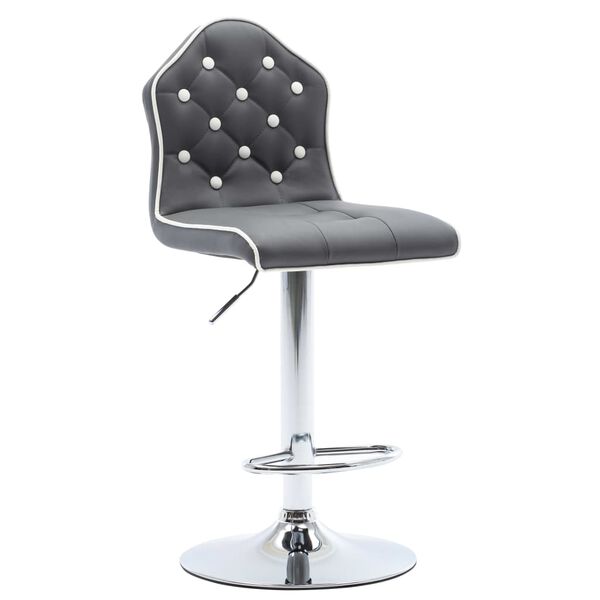 vidaXL barstole 2 stk. kunstl&aelig;der gr&aring;