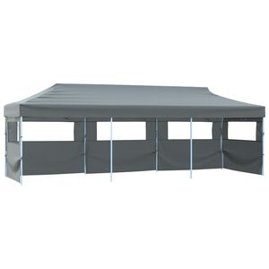vidaXL foldbart pop op-festtelt med 5 sidev&aelig;gge 870x291x315 cm antracitgr&aring;