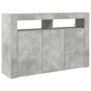 vidaXL Sideboard Beton Gr&aring; 116 x 30 x 75 cm Konstrueret tr&aelig;
