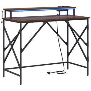vidaXL Bord Brun eg 100 x 50 x 86,5 cm Konstrueret tr&aelig;