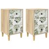 vidaXL Natskab GOTHA 2 stk. Sonoma-eg 36 x 33 x 60 cm Konstrueret tr&aelig;
