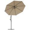 vidaXL reservestof til fritst&aring;ende parasol taupe 350 cm