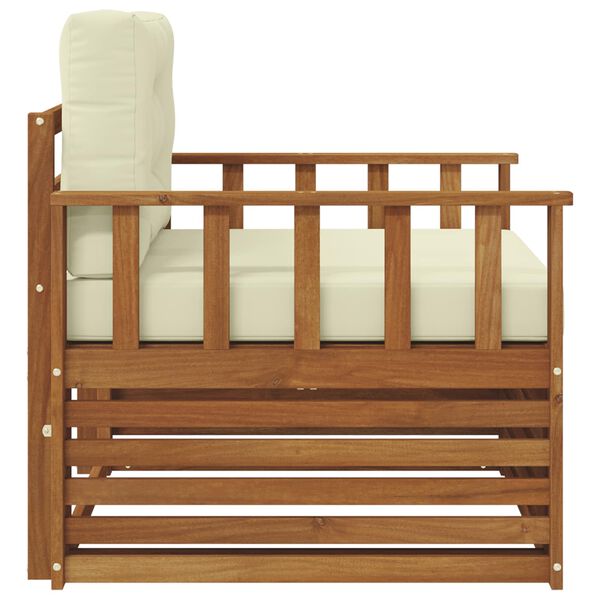 vidaXL Udend&oslash;rs sofagruppe Soli Akacietr&aelig; og polyester Naturfarvet