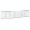 vidaXL gabionkurv med cover 700x100x150 cm galvaniseret jern