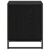vidaXL Sengebord med skuffe Sort eg 50 x 39,5 x 50 cm Konstrueret tr&aelig;