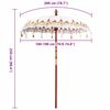 vidaXL Balinesisk Parasol Creme 185 x 185 x 260 cm