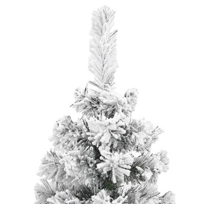 vidaXL smalt kunstigt juletræ med sne 150 cm PVC grøn