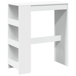 vidaXL barbord med stativer 90x40x103,5 cm konstrueret tr&aelig; hvid
